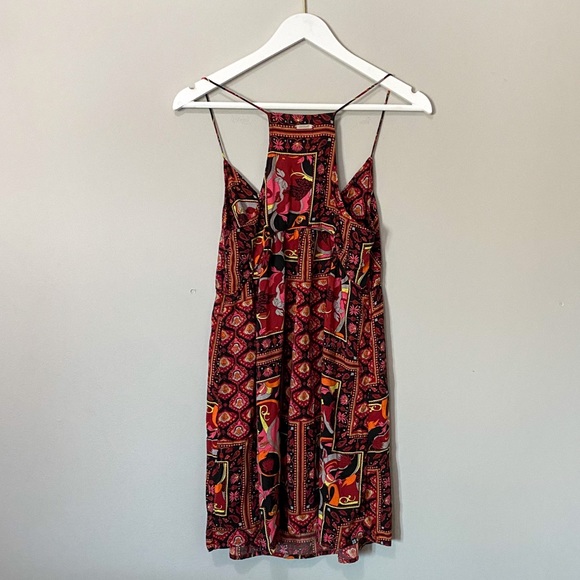 Insight Y2K Bohemian V-Neck Babydoll Mini Dress - Picture 2 of 9